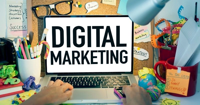 Money In A Digital Marketing Agency – a laptop displaying the words digital marketing
