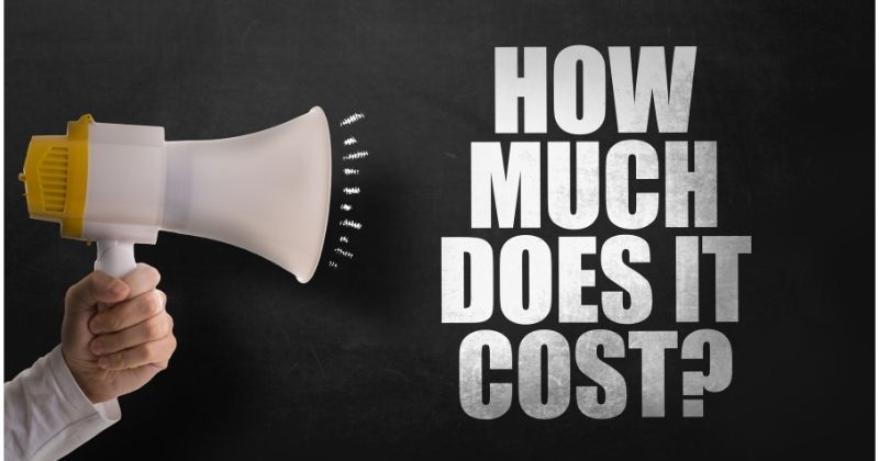 Cost To Start Affiliate Marketing - a bullhorn and the words HOW MUCH DOSE IT COST?